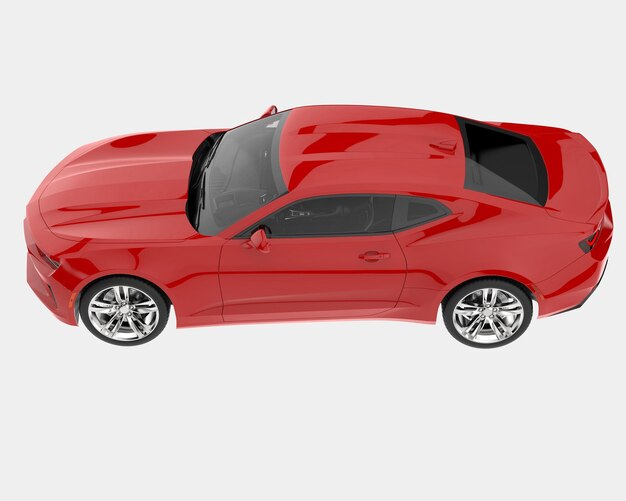 Sport car isolated on background 3d rendering illustration