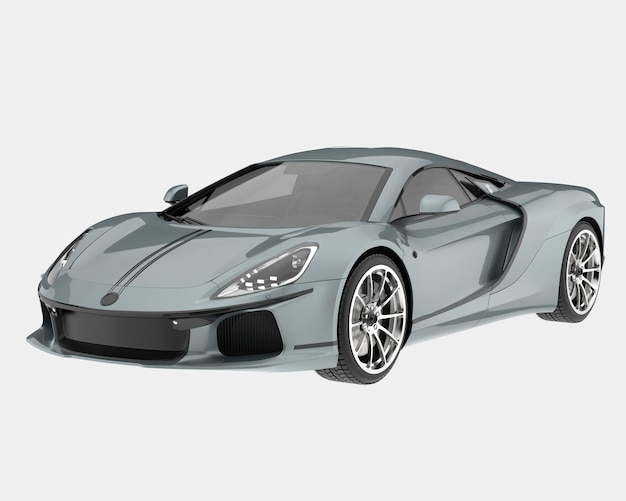 Sport car isolated on background 3d rendering illustration