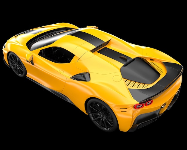 Sport car isolated on background 3d rendering illustration