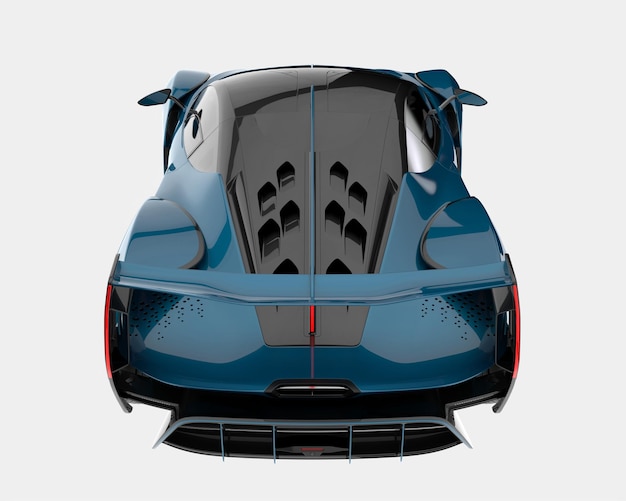 Спортивный автомобиль, изолированные на фоне 3D рендеринга иллюстрации