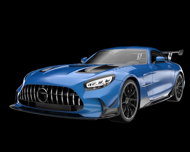 sport car isolated on background 3d rendering illustration