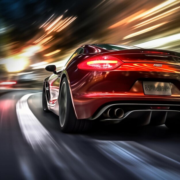 Photo sport car speed in motion