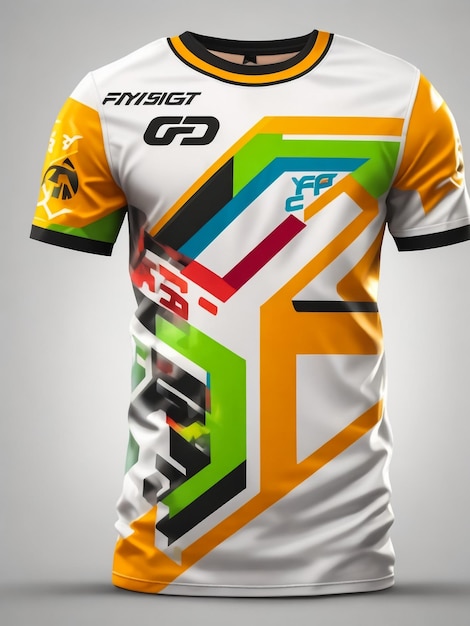 Foto modello di design sportivo vettoriale di maglia da calcio per l'uniforme di un club di calcio vista anteriore e posteriore