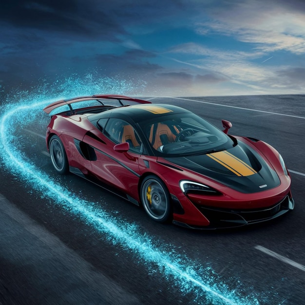 Sport en luxe auto poster illusie gegenereerd door AI