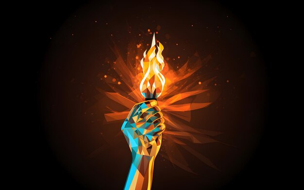 Sport games olympic Torch Flame fire