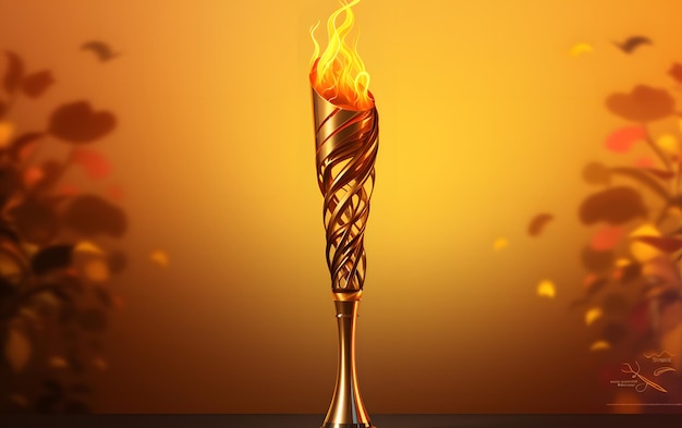 Sport games olympic Torch Flame fire