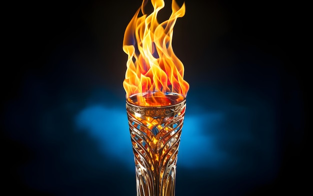 Спортивные игры олимпийский факел пламя огонь