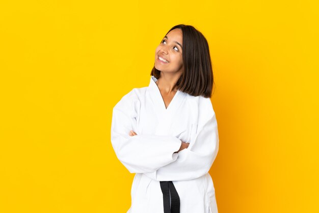 Sport girl over isolated background