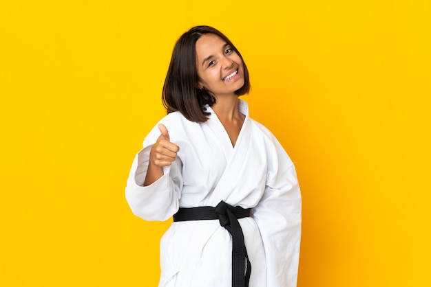 Sport girl over isolated background