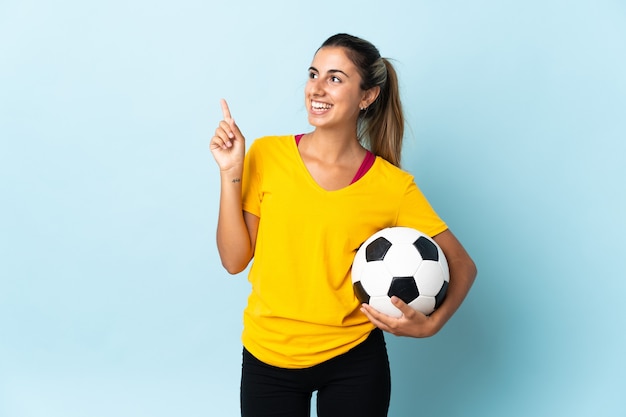 Sport girl over isolated background