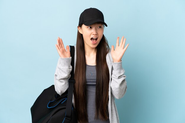 Sport girl over isolated background