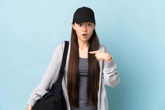 Sport girl over isolated background