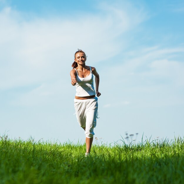 Sport girl in the park