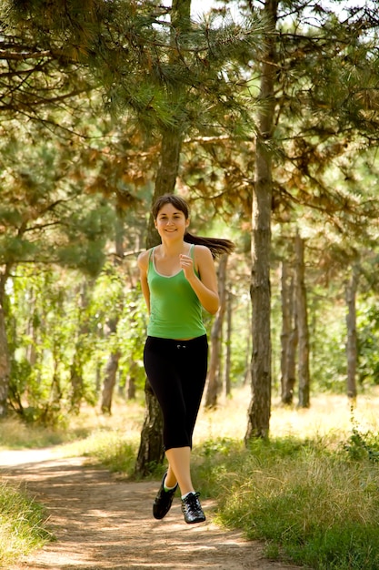 Sport girl at the park.