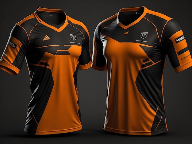 Sport Jersey ontwerpsjabloon voor Team Uniformen Vector