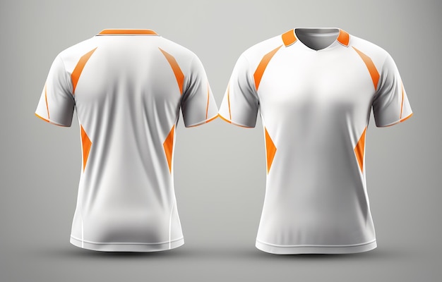 Sport jersey template with front and back view