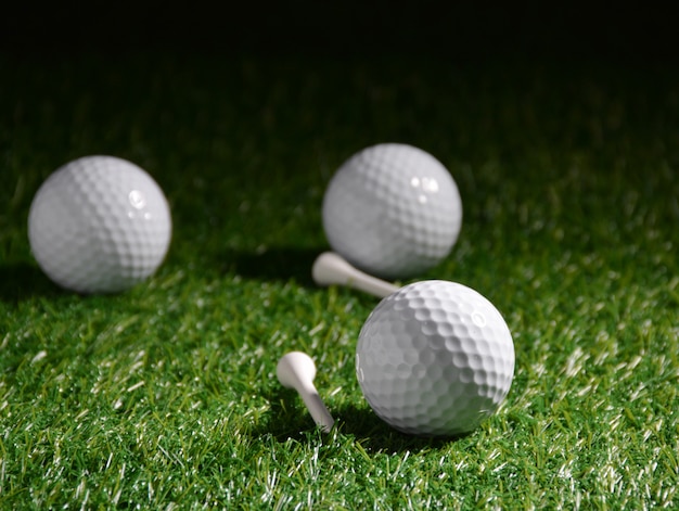 Sport objects related to golf such as gloves, balls etc.