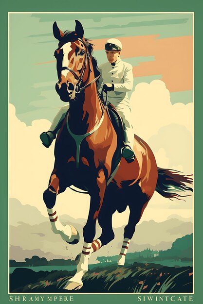 Sport Poster Creative 2D Vector Design in Bold Flat Colors Dynamic Event World Sport