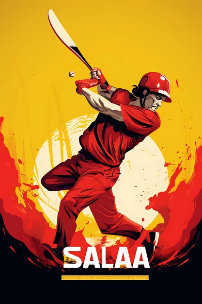 Sport poster creative 2d vector design in bold flat colors dynamic event world sport