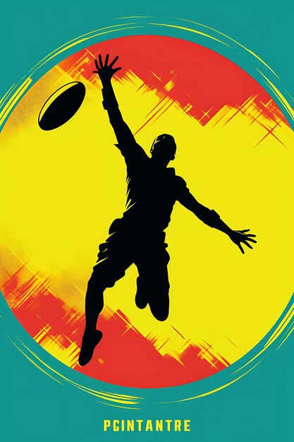 Sport poster creative 2d vector design in bold flat colors dynamic event world sport