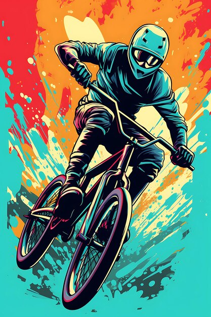 Sport Poster Creative 2D Vector Design in Bold Flat Colors Dynamic Event World Sport