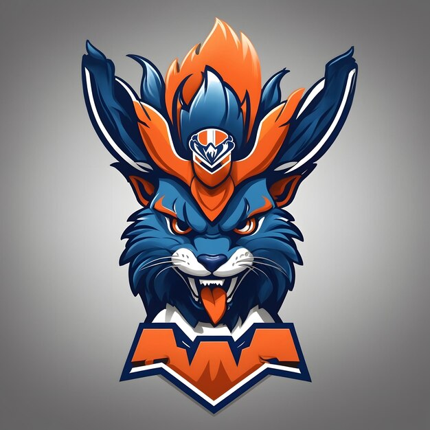 Foto sport team mascot logo design sport logo game logo illustratie cartoon style logo design t-shirt design achtergrond ai generatief