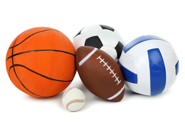 Sportballen geïsoleerd op wit
