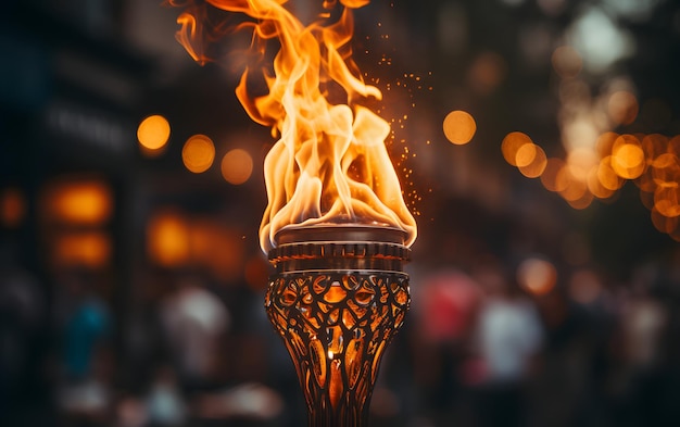 Sportgames olympische Torch Flame fire
