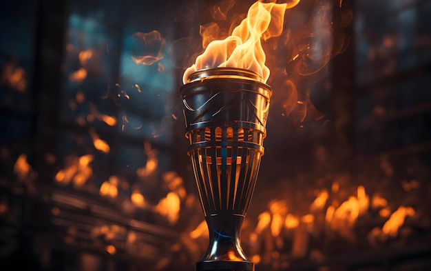 Sportgames olympische Torch Flame fire