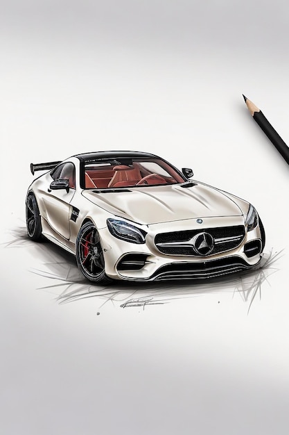 Photo sporting car illustration ai generated