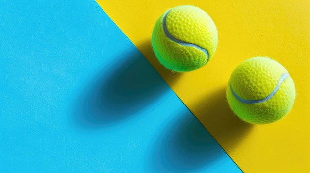 Sporting Fun Golf and Tennis Balls on Azure Background Recreation Equipment for Games Object