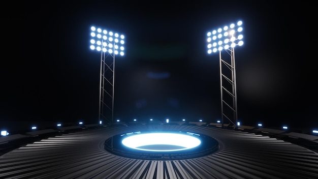 Photo sports background with bright lights