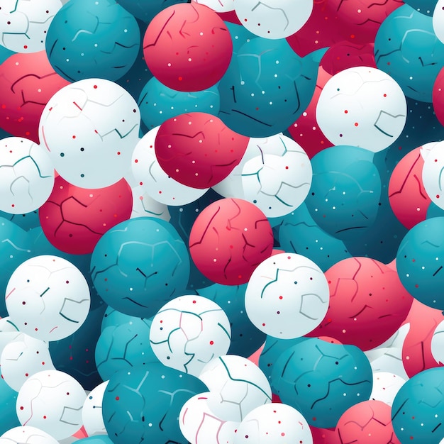 Sports balls competition seamless pattern