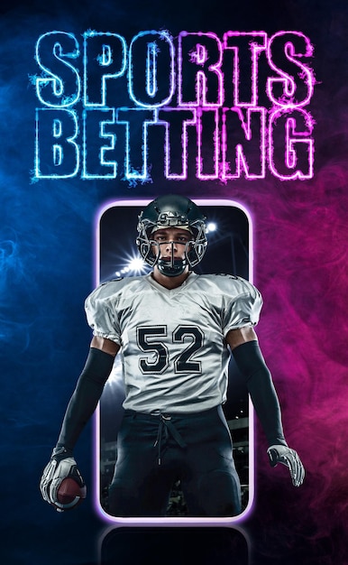 Photo sports betting concept design for a bookmaker download vertical banner for sports website or mobile application