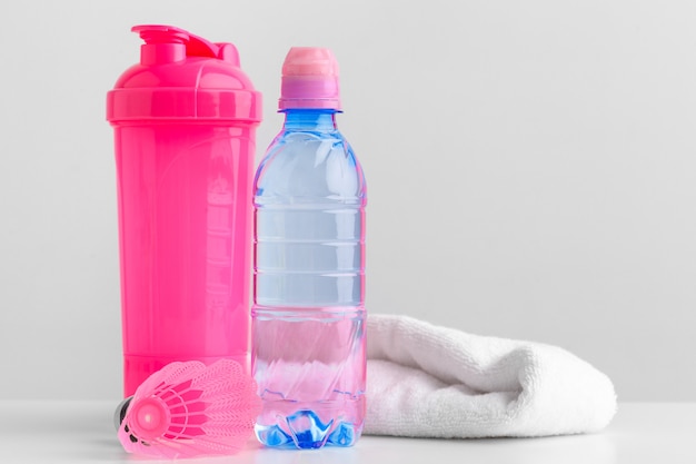 Sports bottle with towel