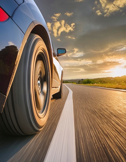 Sports car closeup