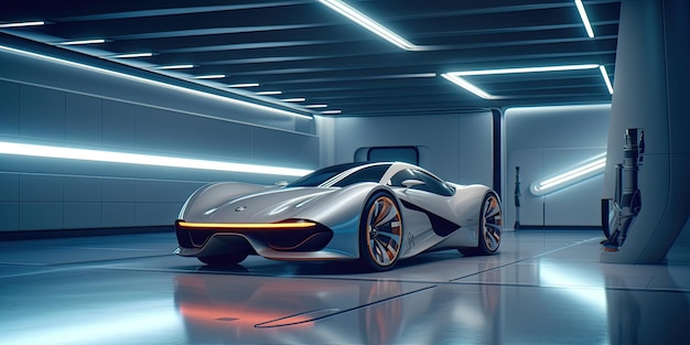 Photo sports car concept design generative ai