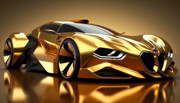 Photo sports car high speed car futuristic cargenerative ai