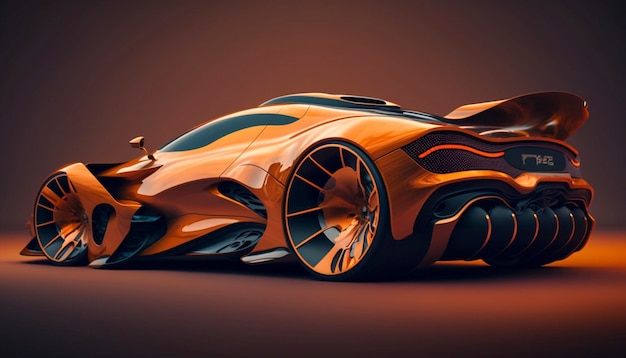 Sports car High speed Car futuristic carGenerative AI