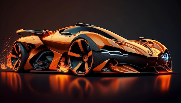 Sports car High speed Car futuristic carGenerative AI