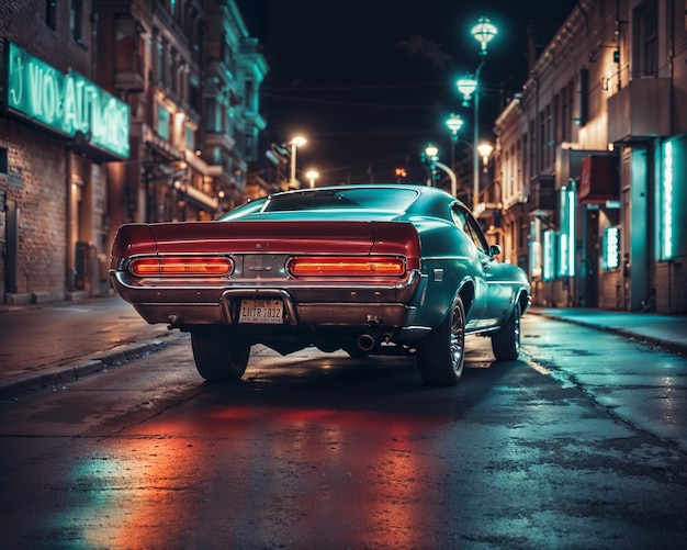 Sports car parked on the street