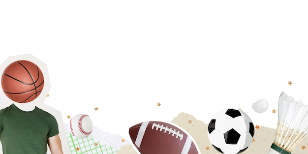 sports collage png border transparent background