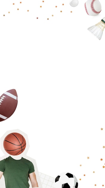 sports collage png frame transparent background