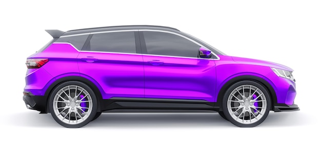 Photo sports compact car suv 3d render illustrration