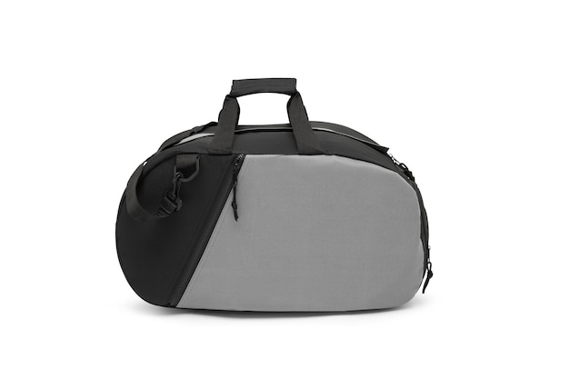 sports custom nylon crossbody shoulder strap bag duffle gym travel bag isolated on white background