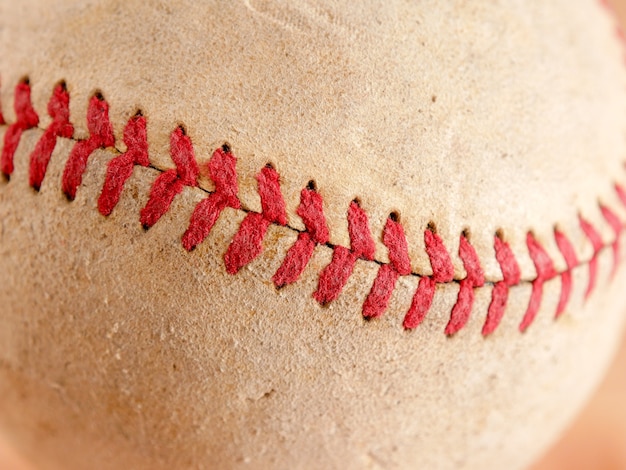 Photo sports equipment old baseball background texture