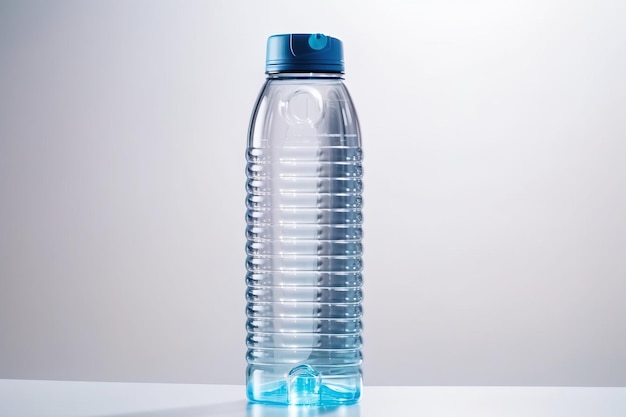 スポーツ人間工学に基づいた容量の水ボトルのクローズ アップを分離白い背景 AI 生成