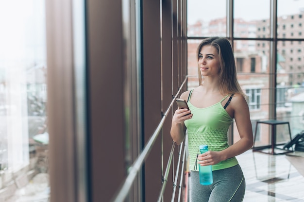 Sports girl in the gym