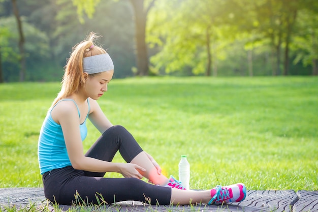 Sports injuries to women with joint ankle pain