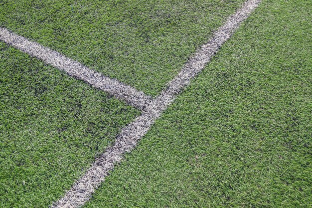 Sports lane markings on artificial grass